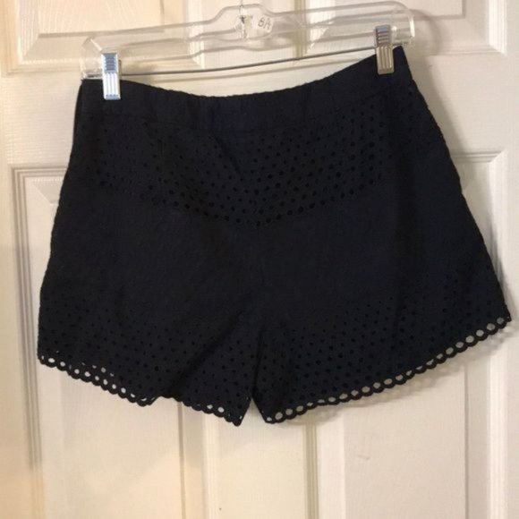J.Crew navy blue eyelet shorts SZ 4 - Picture 7 of 7